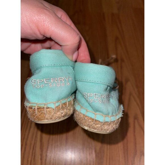Sperry Top Sider Slip-On Carrefour Retro Woven Flat Loafers Aqua 8.5 - Picture 6 of 12